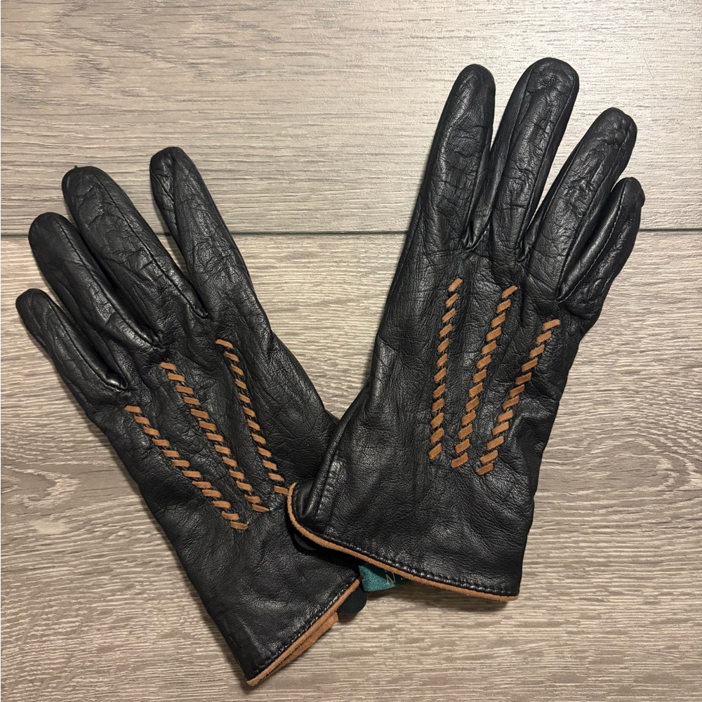 LAUREN RALPH LAUREN Leather Gloves - M - Picture 1 of 2